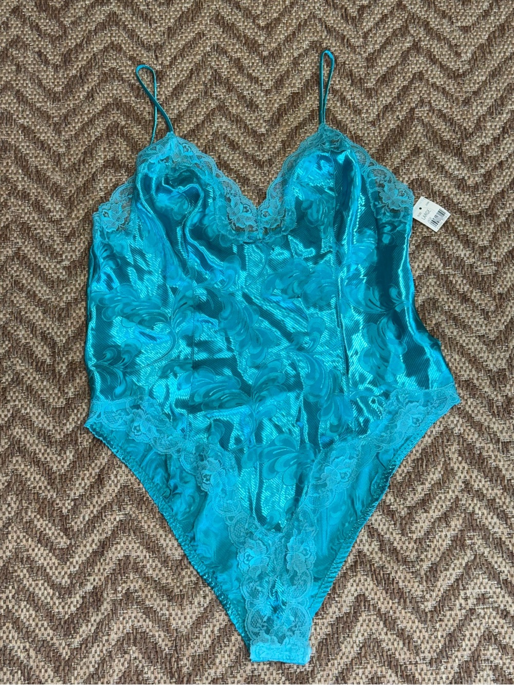 NWT Vintage Madelyn Louden Jade Teddy Bodysuit Size Large
